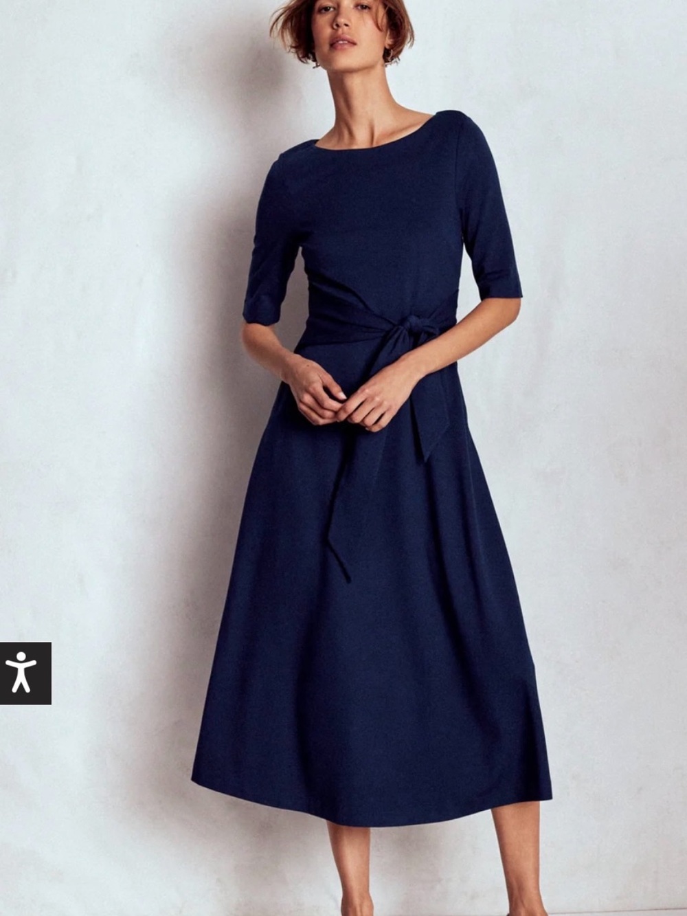 The Mathilde Tie Waist Ponte Dress
